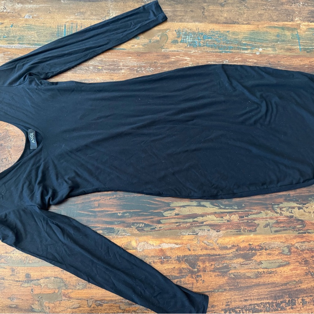 ANGL Elegant Black midi dress